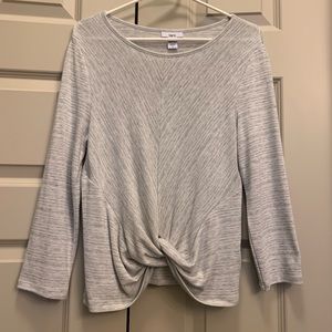 Moving Sale! NWOT Bar III Gray Cross-Knot Top, L